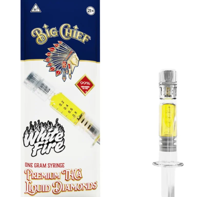 White Fire Big Chief Syringe Premium THCA Liquid Diamond 1G