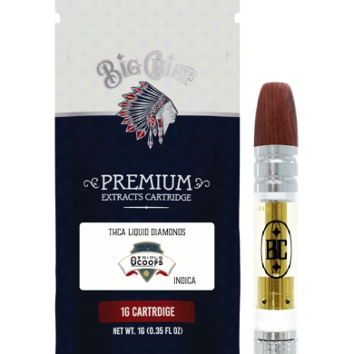 Triple Scoops Big Chief Premium Extracts Liquid Diamonds THCA Cartridge 1G