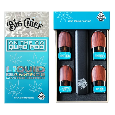 Kush Mintz Big Chief On the Go Quad Pod Liquid Diamond THCA Vape 0.5G