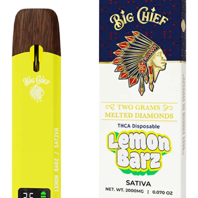 Lemon Barz Big Chief Melted Diamond THCA Disposable 2G