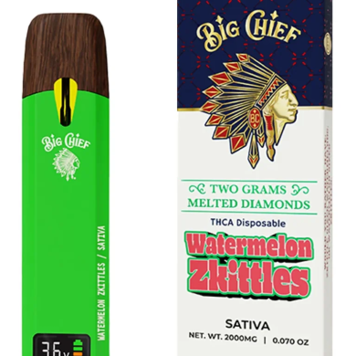 Watermelon Zkittles Big Chief Melted Diamond THCA Disposable 2G