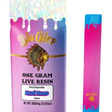 Acai Haze Big Chief Live Resin THCA Disposable 1G