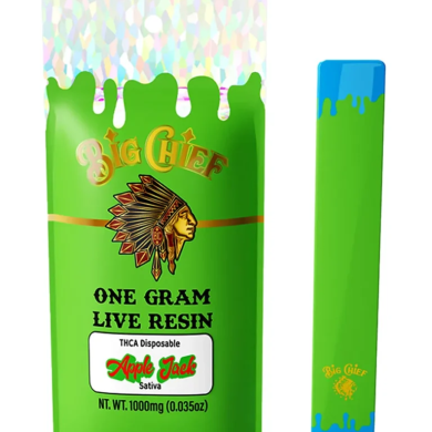 Apple Jack Big Chief Live Resin THCA Disposable 1G