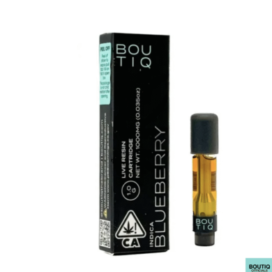 Boutiq Carts Blueberry – Live Resin Cartridge 1-Gram (indica)