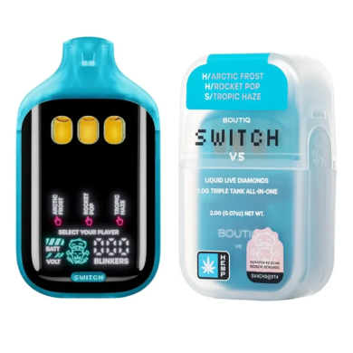Arctic Frost | Rocket Pop | Tropic Haze Boutiq Switch V5 Liquid Live Diamonds Disposable 2G